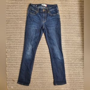 CAbi Distressed High Straight Jeans,  size 2